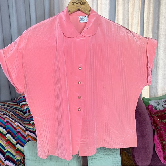 50s Pink Sissy Blouse - Picture 5 of 9